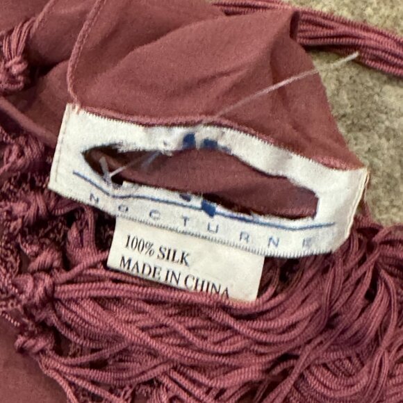 Sue Wong Scarf SILK Dress Shawl Light Purple Lavender Orchid Hand Bead Large 38 - Picture 5 of 13